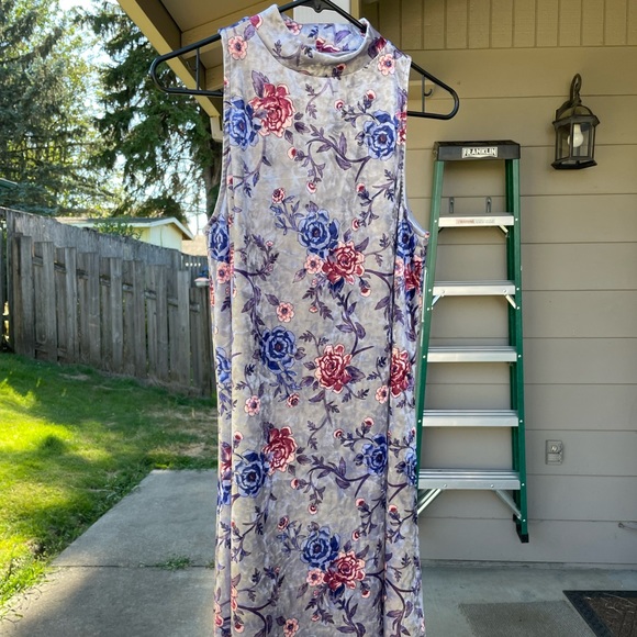Mudd Mock Turtleneck Floral Dress Size L - Picture 1 of 5